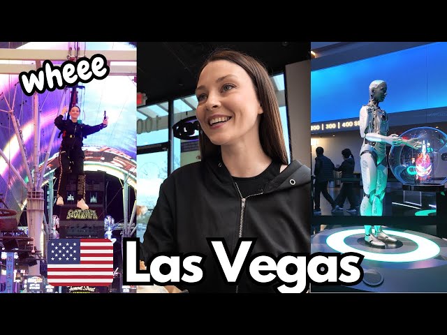 Las Vegas VLOG | How much I spend 💸 Vegan eats🌱 Area 15👽 Fremont Street 🎰 Ziplining 🪢Sphere 🔮