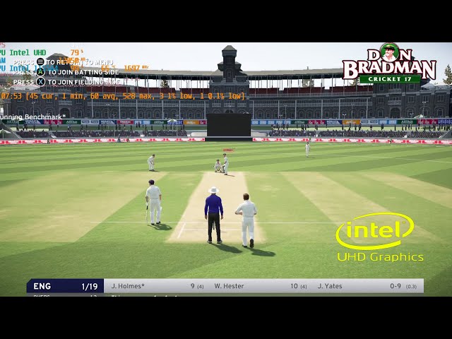 Testing "Don Bradman Cricket 17" - i3-1115G4 - intel UHD/Xe Graphics - 16GB RAM (D.C.) | 60FPS | HD