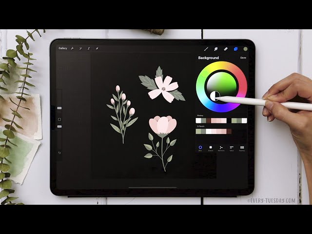 3 Flowers Anyone Can Draw in Procreate