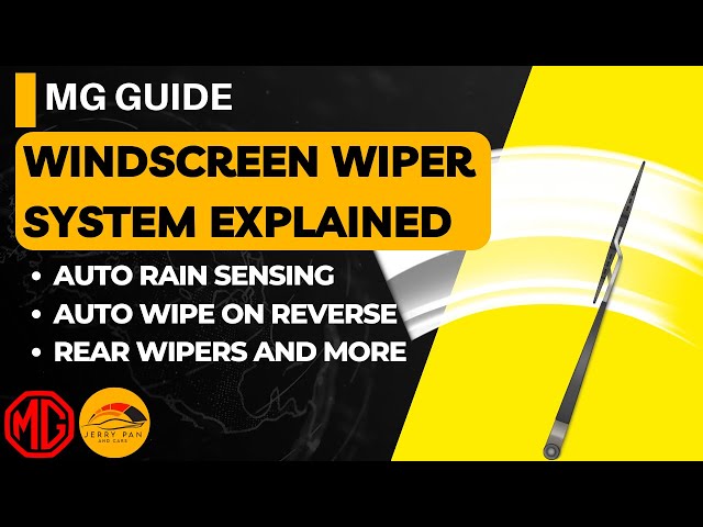 MG Tutorial -- How to Use the Windscreen Wiper System, Rear Wiper, Windscreen Wash, Auto Wiper
