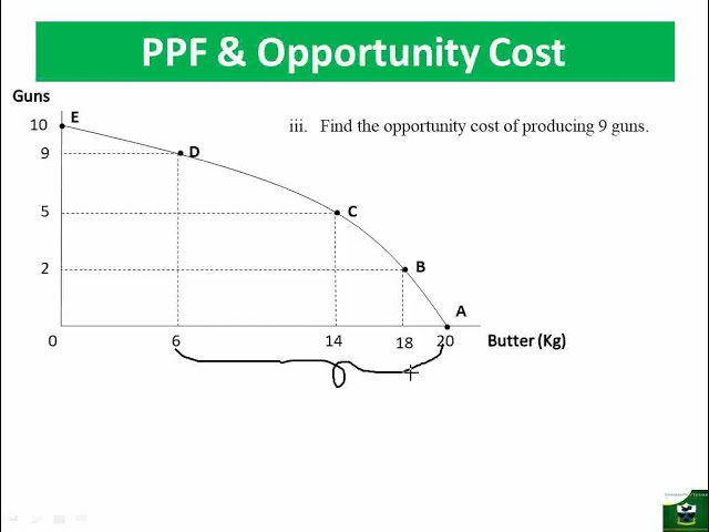 Numerical Example: Opportunity cost and PPF - Part 1