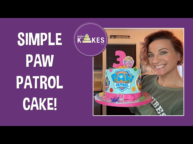 SIMPLE PAW PATROL CAKE FOR BIRTHDAY | USING EDIBLE IMAGES