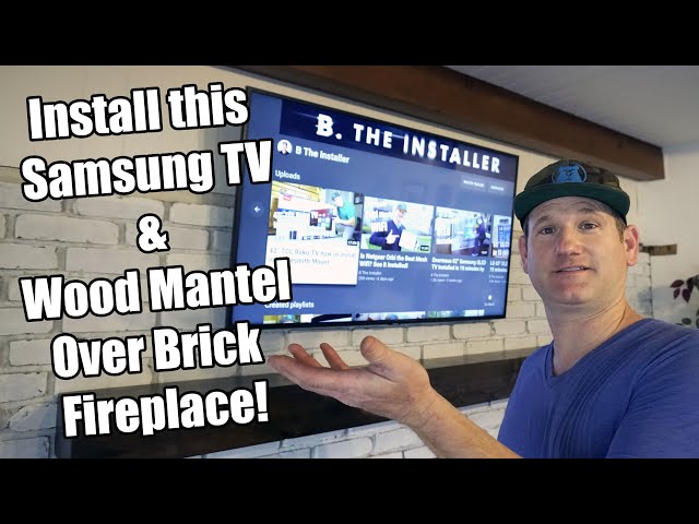 Wall Mount TV Over a Brick Fireplace