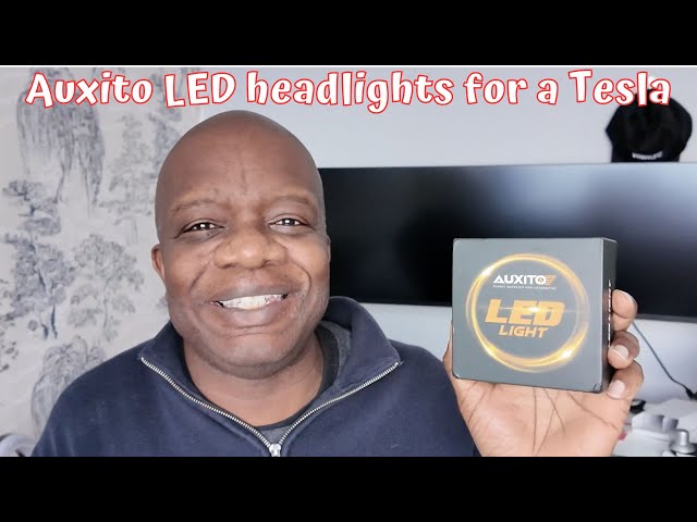 Auxito LED headlights for a Tesla