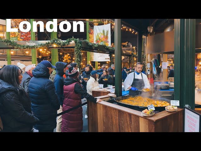 London Borough Market at Christmas | Most Prestigious Market in London Walk  [8K HDR]