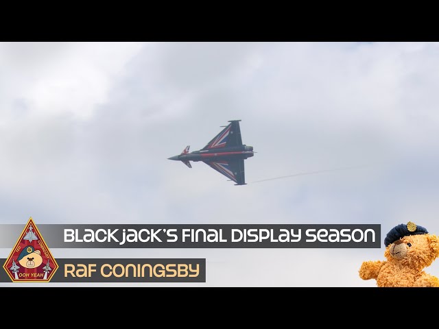 BLACKJACK'S FINAL YEAR •  TYPHOON DISPLAY PILOT 'TURBO' DEMONSTRATES FLAT DISPLAY AT RAF CONINGSBY