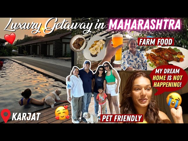 Ghar Abhi tak nahi bana 💔 Luxury Family Weekend Getaway PET FRIENDLY in Maharashtra! #TravelWSar