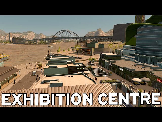 Can My City Handle A BEAUTIFUL Exhibition Centre In Cities Skylines!? | Thessia
