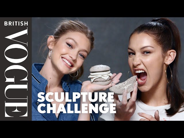 Gigi And Bella Hadid Take The Sculpture Challenge | Vogue Challenges | British Vogue