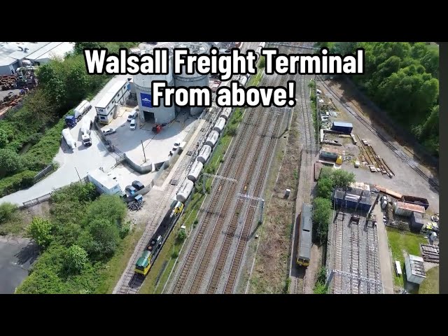 Walsall Freight Terminal From ABOVE! 6G65 in the terminal after arriving from Hope