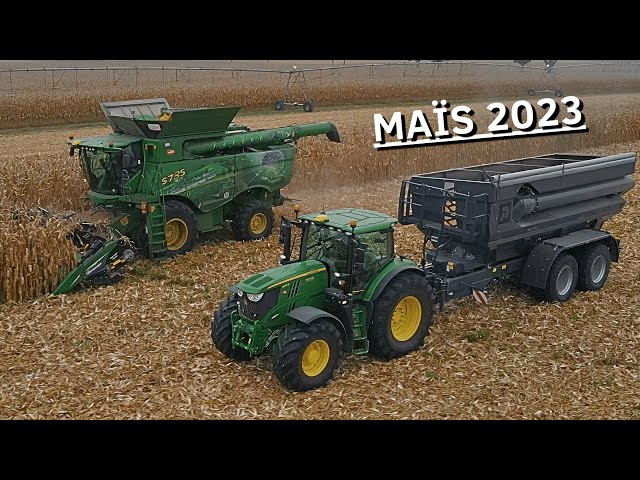 🌽 Corn Harvest 2023 | JOHN DEERE S785 | NEW PERARD INTERBENNE 30 & 6R215 😱🤩 !