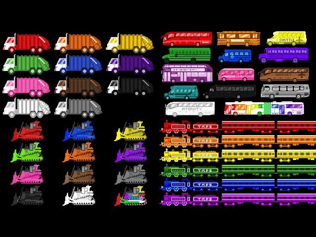 Vehicle Colors Collection - Learn Colors with Trains & Street Vehicles - The Kids' Picture Show