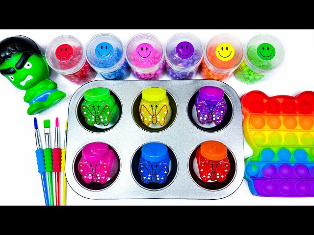 Oddly ASMR Video | Making 6 Satisfying Fuit Slimes Toys WITH Shine Stars Lollipops Cutting ASMR