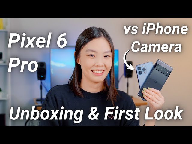 Pixel 6 Pro Unboxing | Camera Test vs iPhone 13 Pro + Android 12 First Look