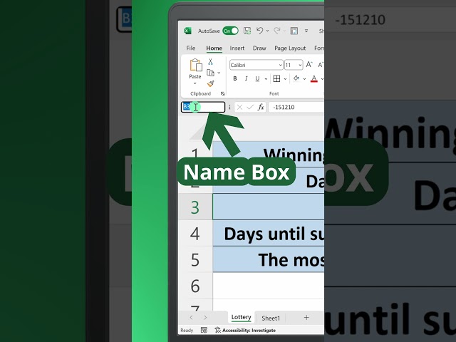 How to use Name Box in Excel