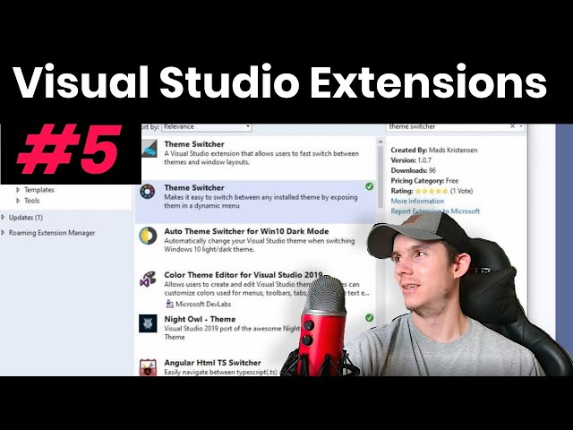 Best Visual Studio Extensions for Software Developers in 2021 | #5 - Theme Switcher