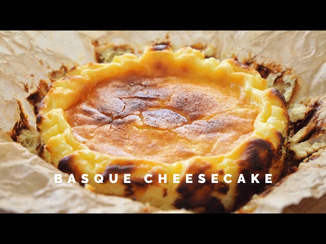 Basque Cheesecake | 4 Ingredient “Burnt” Cheesecake Recipe