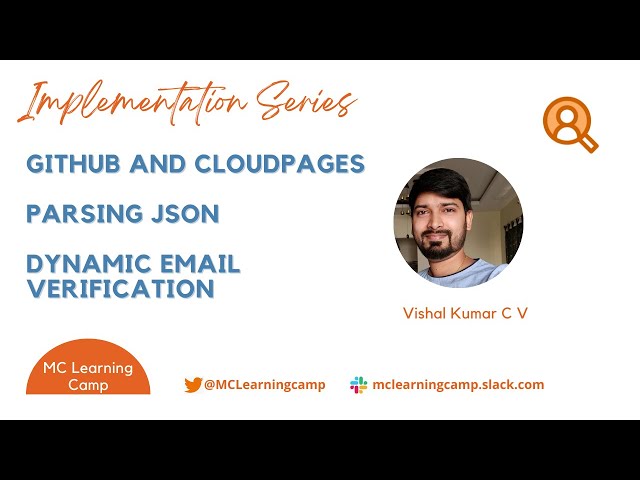Github and cloudpages, dynamic email verification, Parsing JSON