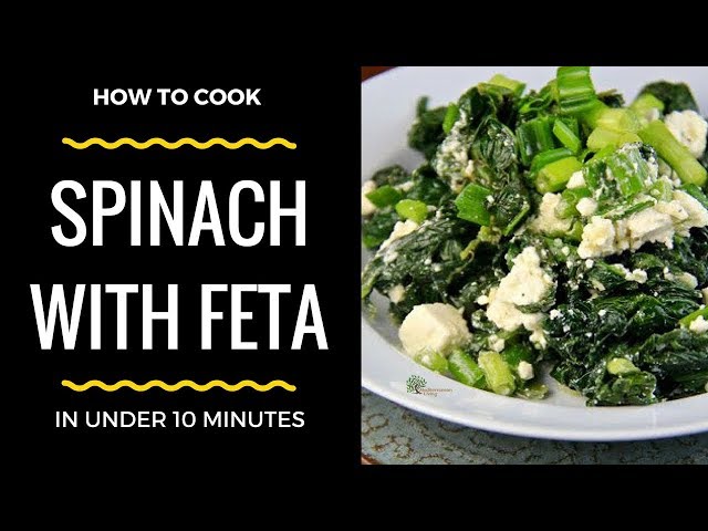Spinach with Feta and Lemon in under 10 minutes