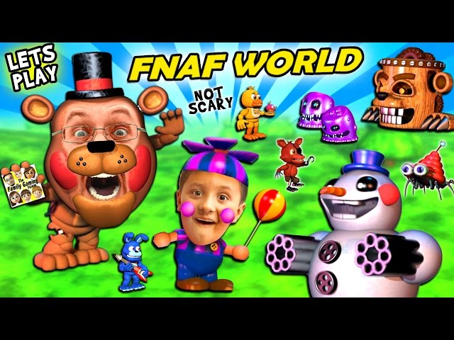 FNAF WORLD = CUTE and SQUISHY!  FGTEEV Duddy & Mike Play a Cuddly RPG Animatronics Not-Scary Game