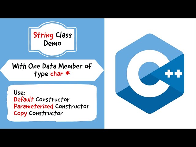 String class demo with default, parameterized and copy constructor in C++