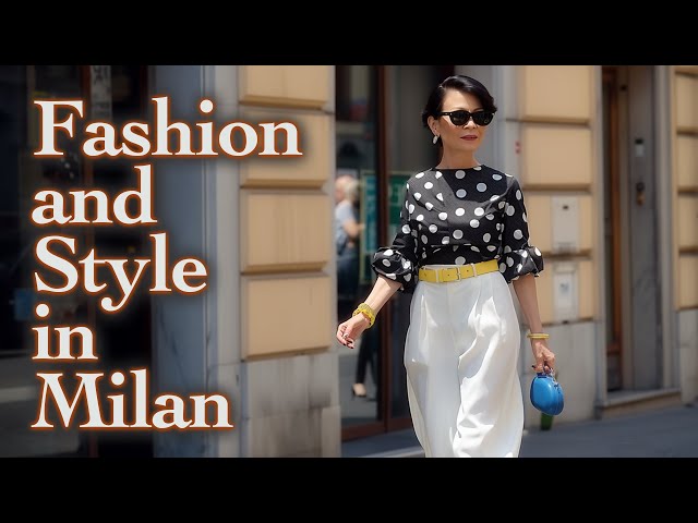 Street Style Italy 2024. Beautiful people wear beautiful clothes in Milan. Milanese Unique style