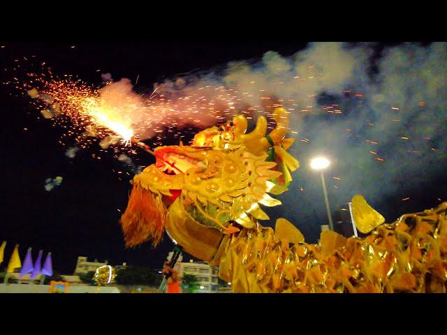 Amazing Dragon Dance and Tiger Show in Bangkok | 4K 🇹🇭 Thailand Travel