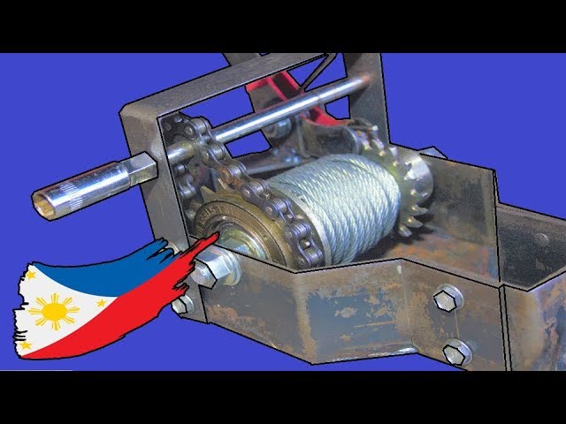 Hand/Drill Crank Winch With Bicycle Parts