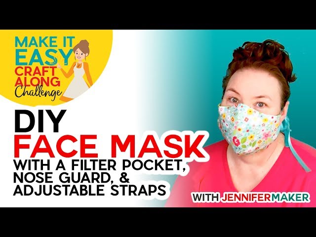 DIY Face Mask with Filter Pocket  - Make on a Cricut or By Hand!