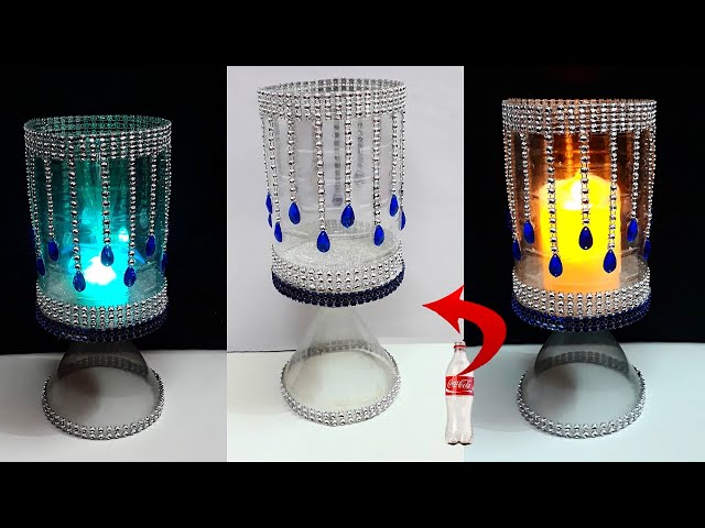 How to make Tealight holder/Showpiece from Plastic Bottle | Best out of waste home decoration idea
