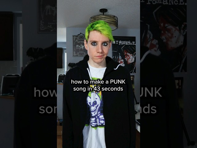 how to write a PUNK song in 43 sec #punk #punkmusic #emo #emomusic #rockmusic #poppunk