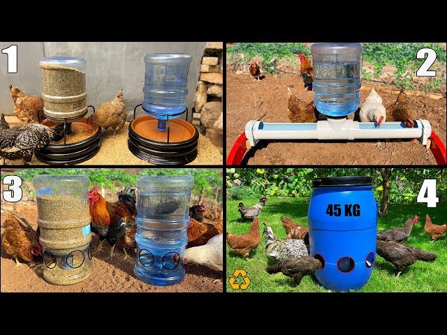 4 Unusual Ideas | Practical Chicken Feeder and Drinker Making in 10 Minutes
