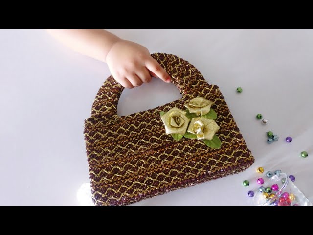 How to make Stylish lace Handbag from Waste Box | No Sew | DIY Handbag | Best out of waste