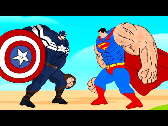 Evolution of CAPTAIN AMERICA Vs Evolution of SUPER-MAN : Who Is The King Of Super Heroes ?