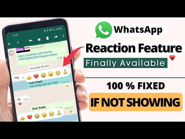 Whatsapp Reaction Update | How to React on Whatsapp Message | Whatsapp reaction feature not working