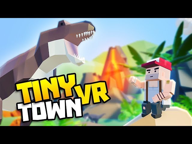 TRAPPED IN DINO CAGE AT THE JURASSIC PARK! - Tiny Town VR Gameplay Part 38 - VR HTC Vive Gameplay