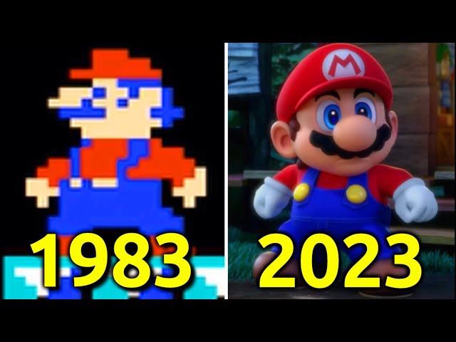 Evolution of Super Mario Games 1983-2023