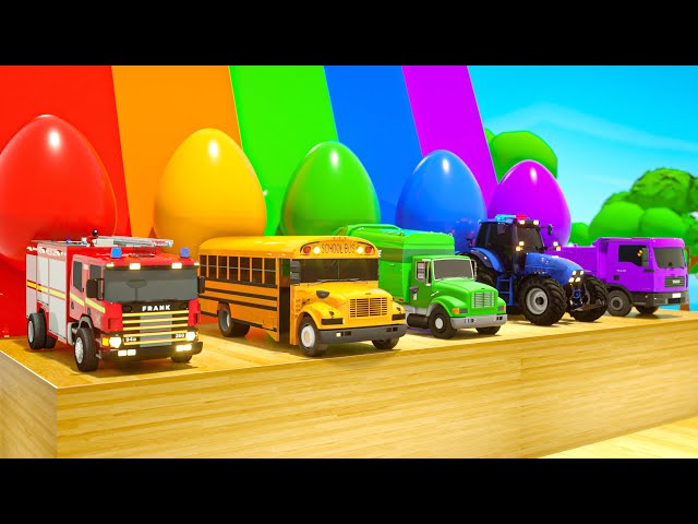 Finger Family songs - School Bus color pipe soccer ball play - Baby Nursery Rhymes & Kids Songs