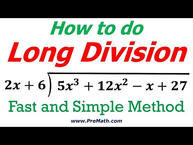 How to do Long Division: Fast and Simple Method