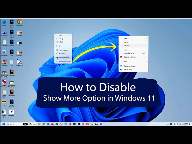 Remove Show More Options from Right Click Menu in Windows 11| Disable Show More Option in Windows 11