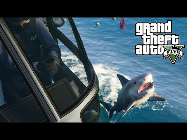 *NEW* JAWS Maneater Shark Attack MOD (GTA 5 PC Mods Gameplay)