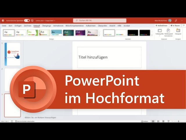PowerPoint im Hochformat: Folien hochkant in DIN A4 einstellen | Malter365.de