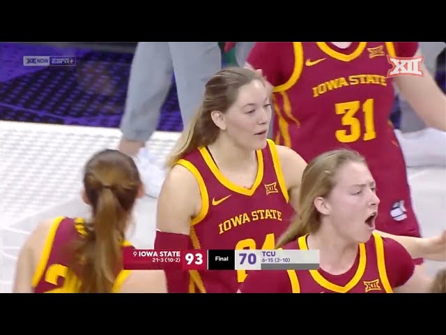 No. 9 Iowa State vs TCU Women's Basketball Highlights