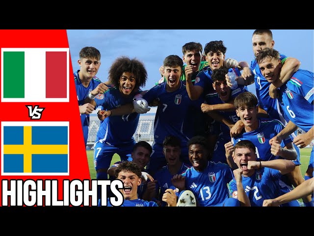Italy vs Sweden | All Goals & Highlights | U17 European Championship | 27/05/24