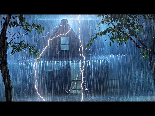 Sounds of Nighttime Thunderstorm | Heavy Rain on Tin Roof & Intense Thunder | White Noise for Sleep