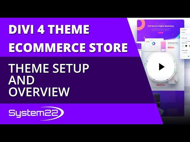 Divi 4 Ecommerce Store Theme Setup And Overview 👍