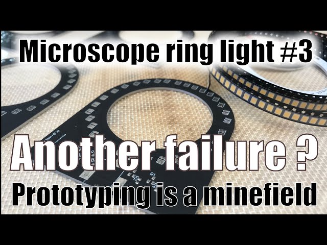 Microscope ring light attempt #3.  Prototyping is a minefield, even simple things are missed