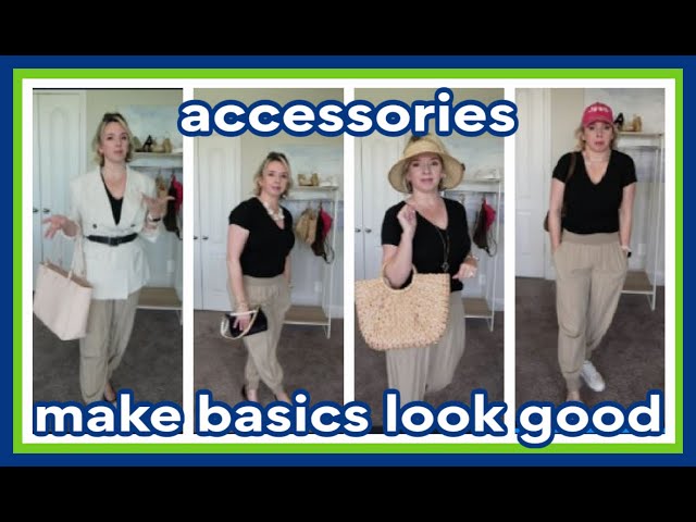 accessories are the key to better outfits - make basic clothes look good