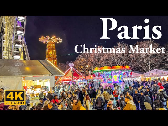 Paris, France🇫🇷 -  | Christmas Market 2023 | Paris 4K | A Walk In Paris