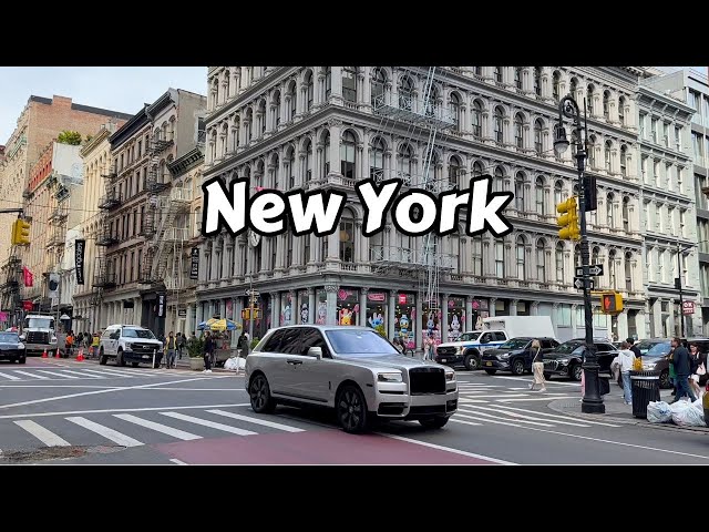NYC USA 4k Video Travel Vlog Manhattan Walking Around - SoHo Broadway